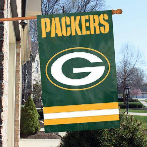 Green Bay Packers 2-Sided Embroidered 44"x28" Premium House Flag Banner - 757 Sports Collectibles