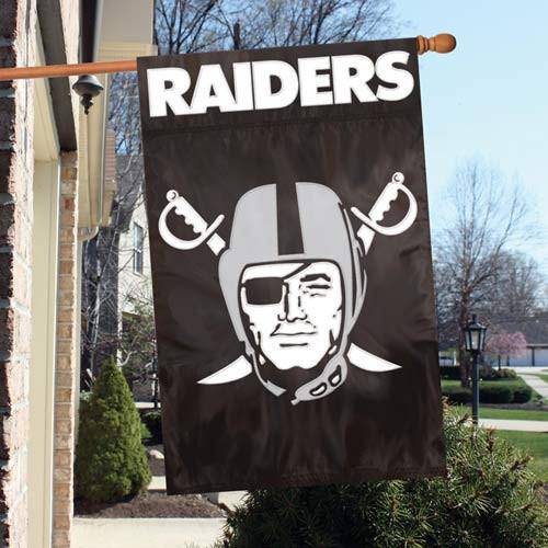 Oakland Raiders 2-Sided Embroidered 44"x28" Premium House Flag Banner - 757 Sports Collectibles