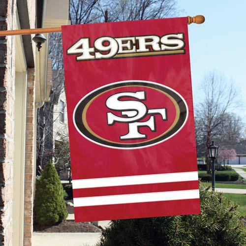 San Francisco 49ers 2-Sided Embroidered 44"x28" Premium House Flag Banner - 757 Sports Collectibles