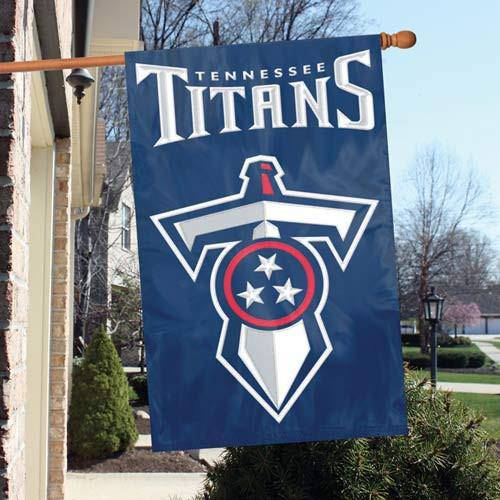 Tennesse Titans 2-Sided Embroidered 44"x28" Premium House Flag Banner - 757 Sports Collectibles