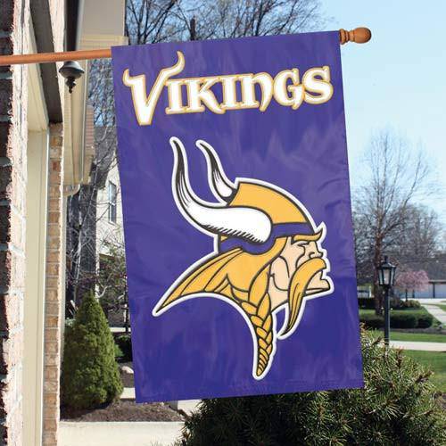 Minnesota Vikings 2-Sided Embroidered 44"x28" Premium House Flag Banner - 757 Sports Collectibles