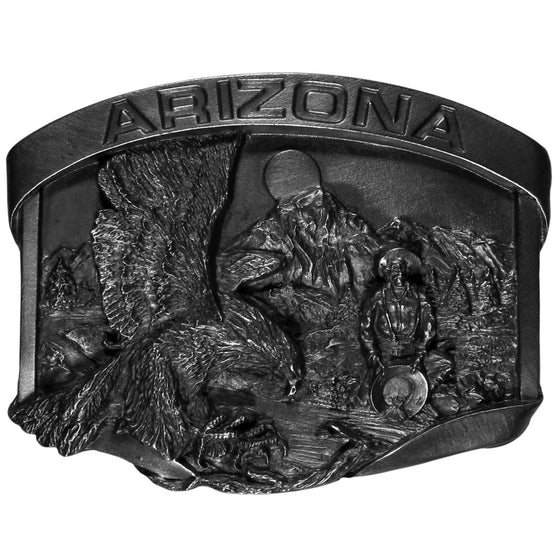 Arizona Eagle Antiqued Belt Buckle (SSKG) - 757 Sports Collectibles