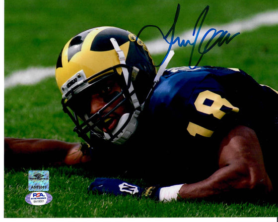 Michigan Wolverines Amani Toomer Signed Autograph 8x10 Photo - PSA COA - 757 Sports Collectibles
