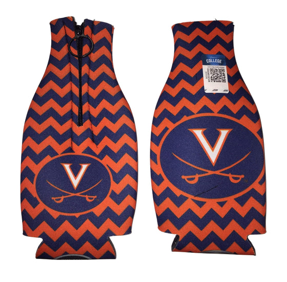 University of Virginia UVA Cavaliers 2-Sided Chevron Bottle Suit Hugger Cooler - 757 Sports Collectibles