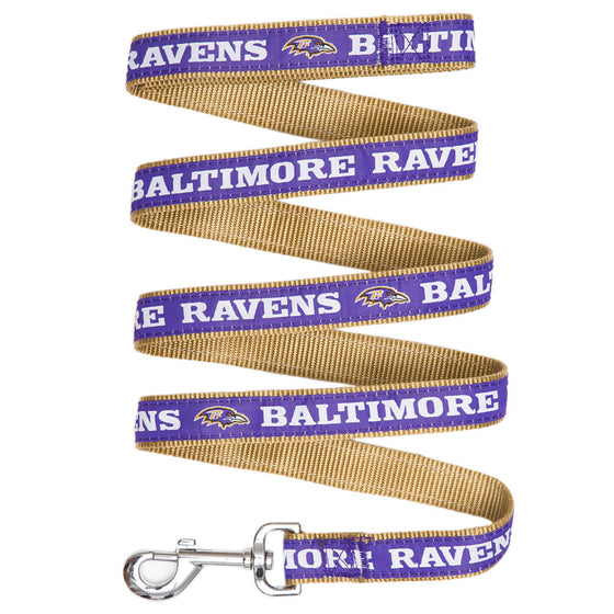 NFL Baltimore Ravens Dog Collars & Leashes - Ribbon Pets First - 757 Sports Collectibles