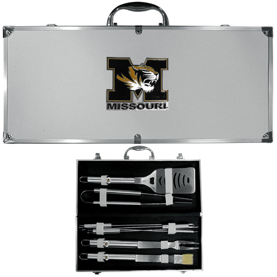 Missouri Tigers 8 pc Stainless Steel BBQ Set w/Metal Case (SSKG) - 757 Sports Collectibles