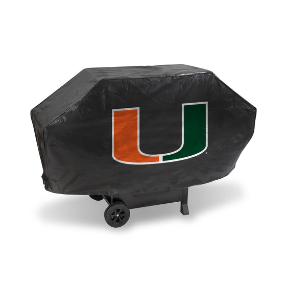 MIAMI UM Hurricanes DELUXE GRILL COVER-(Black Background) (Rico) - 757 Sports Collectibles