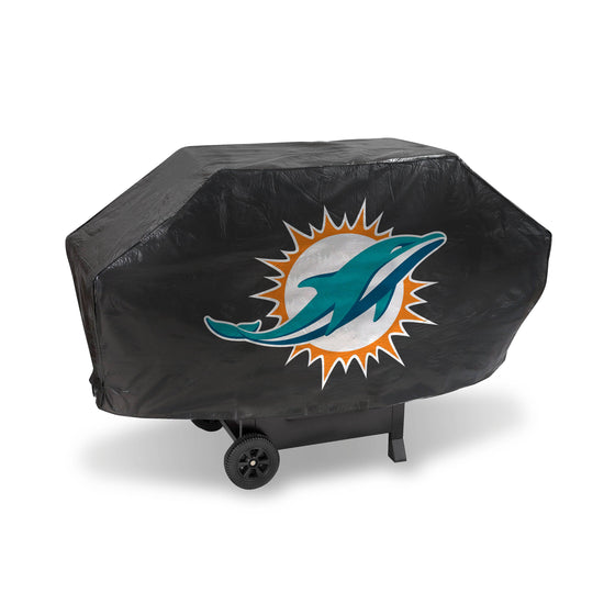 MIAMI DOLPHINS DELUXE GRILL COVER-(Black Background) (Rico) - 757 Sports Collectibles