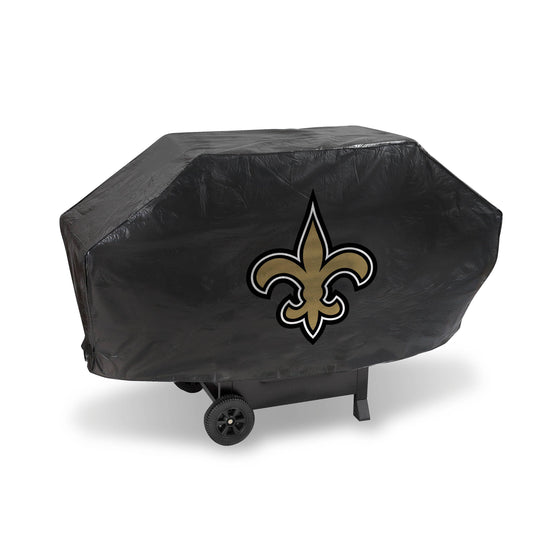NEW ORLEANS SAINTS DELUXE GRILL COVER-(Black Background) (Rico) - 757 Sports Collectibles