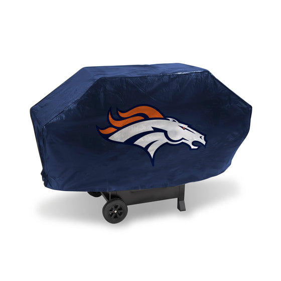 DENVER BRONCOS DELUXE GRILL COVER-(Navy Background) (Rico) - 757 Sports Collectibles