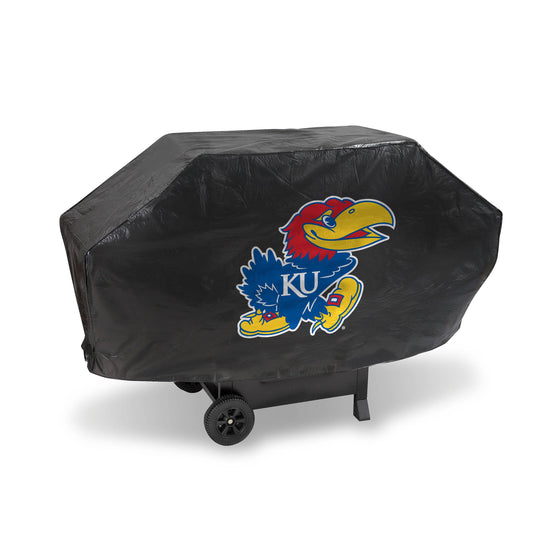 KANSAS Jayhawks DELUXE GRILL COVER-(Black Background) (Rico) - 757 Sports Collectibles