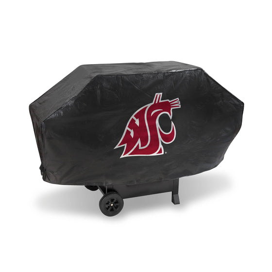 WASHINGTON STATE WSU Cougars DELUXE GRILL COVER-(Black Background) (Rico) - 757 Sports Collectibles