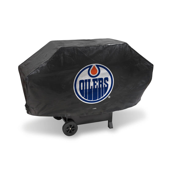 EDMONTON OILERS DELUXE GRILL COVER-(Black Background) (Rico) - 757 Sports Collectibles