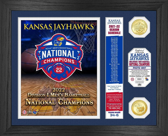 Kansas Jayhawks 2022 NCAA Men's Basketball Champions "Banner" Bronze Coin Photo Mint
