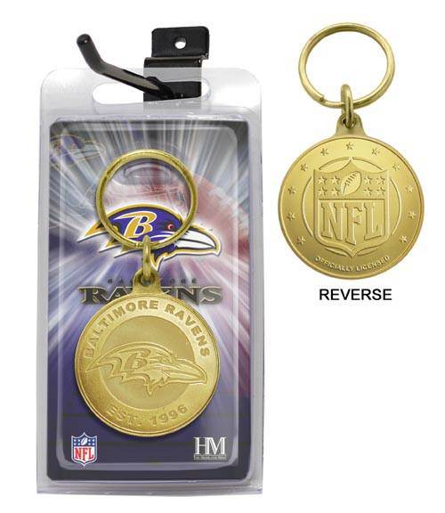 Baltimore Ravens Bronze Bullion Keychain (HM) - 757 Sports Collectibles