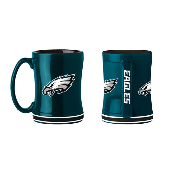 Philadelphia Eagles Coffee Mug - 14oz Sculpted Relief - 757 Sports Collectibles