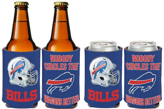 Buffalo Bills "Nobody Circles the Wagons" 2-Sided Neoprene Can Cooler Koozie - 757 Sports Collectibles