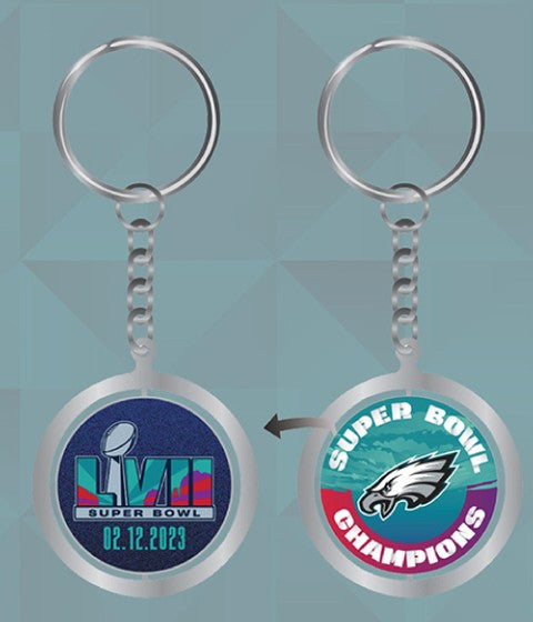 Philadelphia Eagles Super Bowl LVII Spinner Key Chain