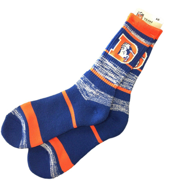 Denver Broncos Throwback RMC Stripe Socks Large 10-13 - 757 Sports Collectibles