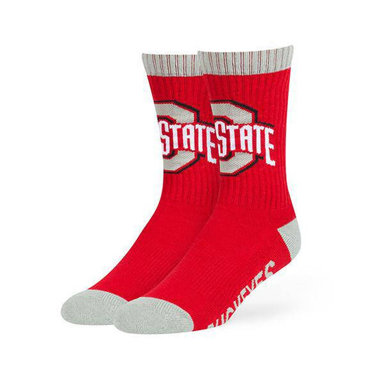 Ohio State Buckeyes Bolt 47 Sport Socks (One Pair) - 757 Sports Collectibles