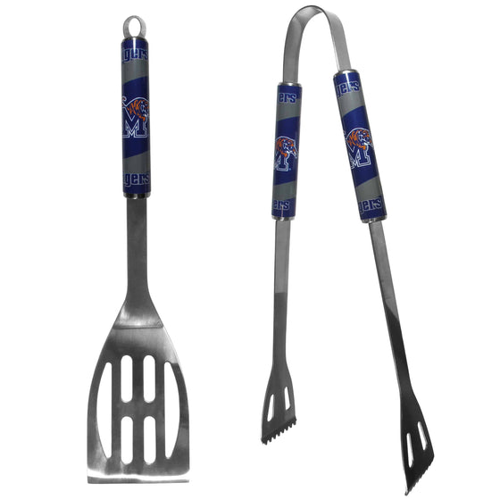 Memphis Tigers 2 pc Steel BBQ Tool Set (SSKG) - 757 Sports Collectibles