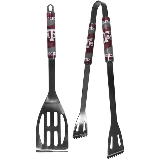 Texas A & M Aggies 2 pc Steel BBQ Tool Set (SSKG) - 757 Sports Collectibles