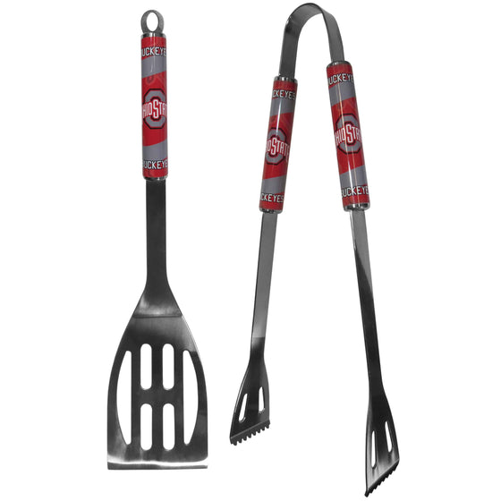 Ohio St. Buckeyes 2 pc Steel BBQ Tool Set (SSKG) - 757 Sports Collectibles