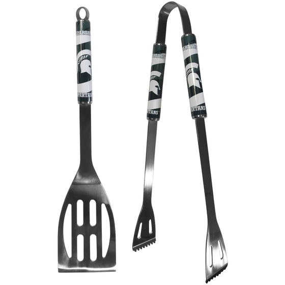 Michigan St. Spartans 2 pc Steel BBQ Tool Set (SSKG) - 757 Sports Collectibles