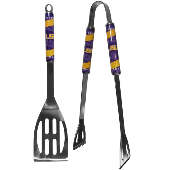 LSU Tigers 2 pc Steel BBQ Tool Set (SSKG) - 757 Sports Collectibles