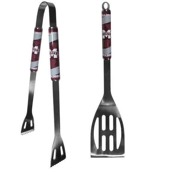 Mississippi St. Bulldogs 2 pc Steel BBQ Tool Set (SSKG) - 757 Sports Collectibles