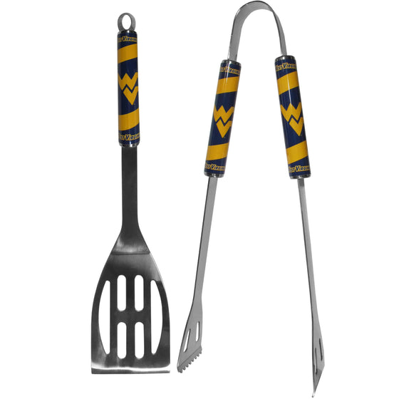 W. Virginia Mountaineers 2 pc Steel BBQ Tool Set (SSKG) - 757 Sports Collectibles