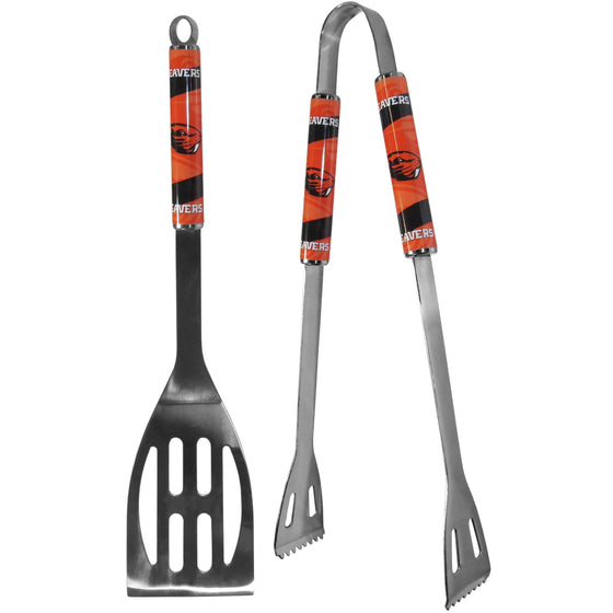 Oregon St. Beavers 2 pc Steel BBQ Tool Set (SSKG) - 757 Sports Collectibles