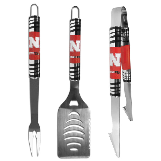 Nebraska Cornhuskers 3 pc Tailgater BBQ Set (SSKG) - 757 Sports Collectibles