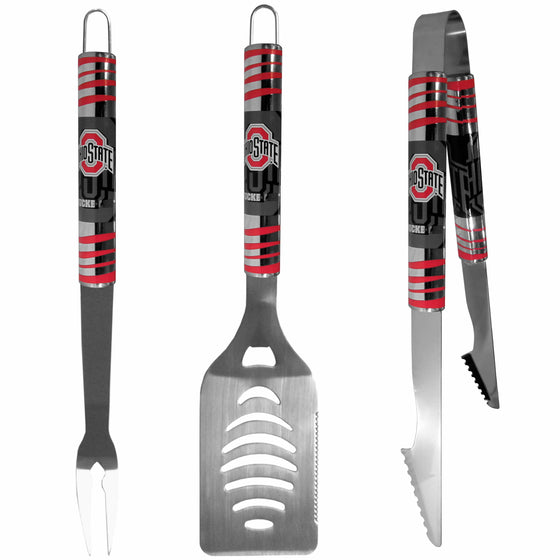 Ohio St. Buckeyes 3 pc Tailgater BBQ Set (SSKG) - 757 Sports Collectibles