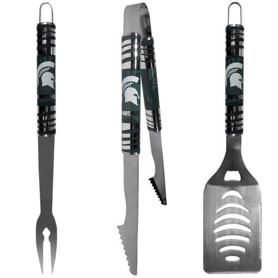 Michigan St. Spartans 3 pc Tailgater BBQ Set (SSKG) - 757 Sports Collectibles