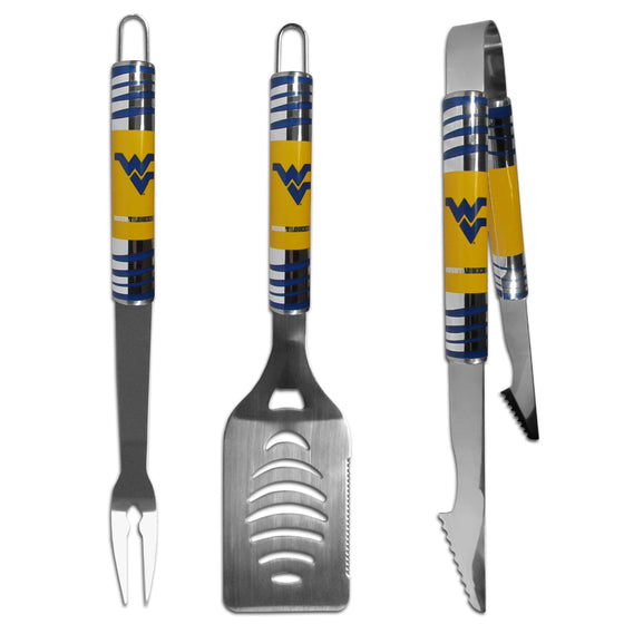 W. Virginia Mountaineers 3 pc Tailgater BBQ Set (SSKG) - 757 Sports Collectibles