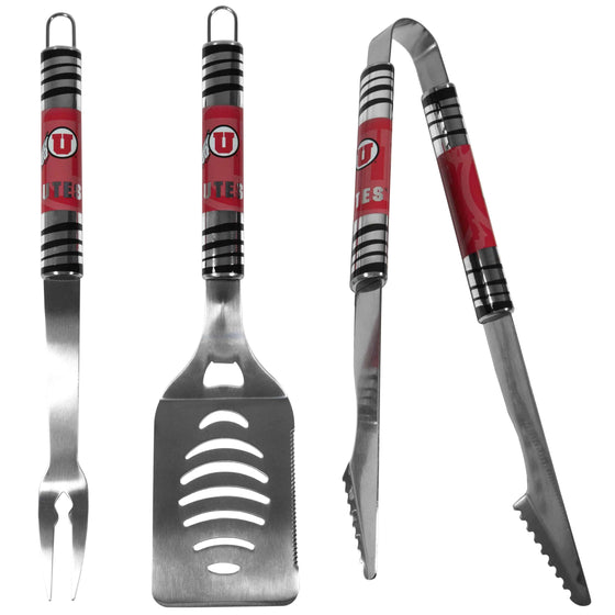 Utah Utes 3 pc Tailgater BBQ Set (SSKG) - 757 Sports Collectibles