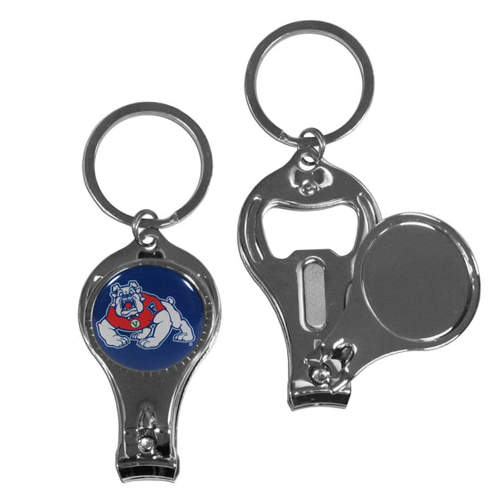 Fresno St. Bulldogs Nail Care/Bottle Opener Key Chain (SSKG) - 757 Sports Collectibles