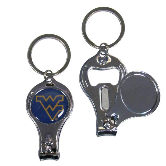 W. Virginia Mountaineers Nail Care/Bottle Opener Key Chain (SSKG) - 757 Sports Collectibles