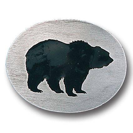 Grizzly Silhouette Enameled Belt Buckle (SSKG) - 757 Sports Collectibles