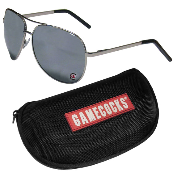 S. Carolina Gamecocks Aviator Sunglasses and Zippered Carrying Case (SSKG) - 757 Sports Collectibles