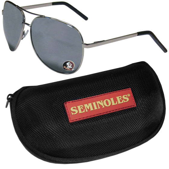 Florida St. Seminoles Aviator Sunglasses and Zippered Carrying Case (SSKG) - 757 Sports Collectibles