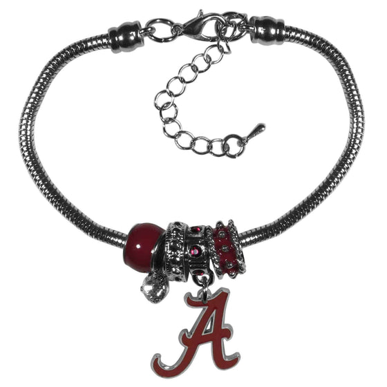 Alabama Crimson Tide Euro Bead Bracelet (SSKG) - 757 Sports Collectibles