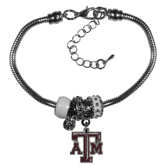 Texas A & M Aggies Euro Bead Bracelet (SSKG) - 757 Sports Collectibles