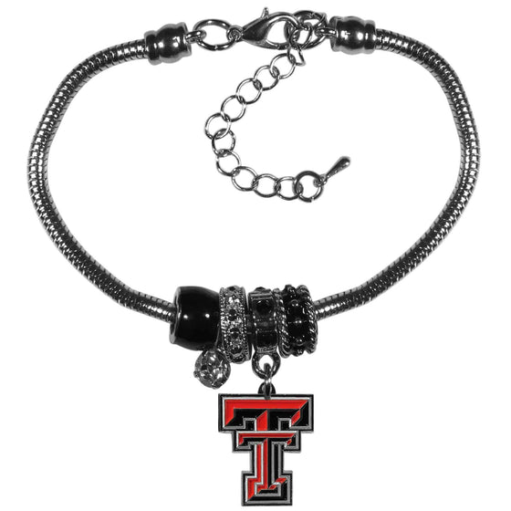 Texas Tech Raiders Euro Bead Bracelet (SSKG) - 757 Sports Collectibles