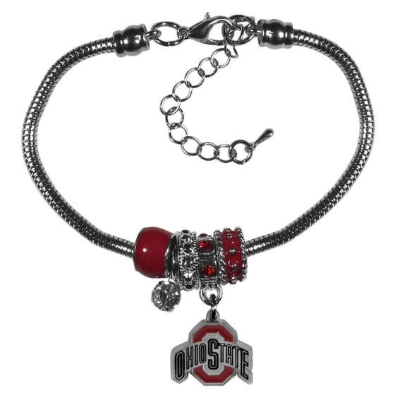 Ohio St. Buckeyes Euro Bead Bracelet (SSKG) - 757 Sports Collectibles