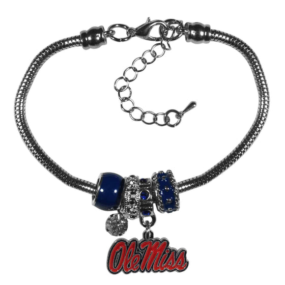 Mississippi Rebels Euro Bead Bracelet (SSKG) - 757 Sports Collectibles