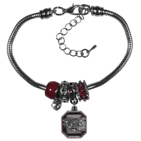 S. Carolina Gamecocks Euro Bead Bracelet (SSKG) - 757 Sports Collectibles