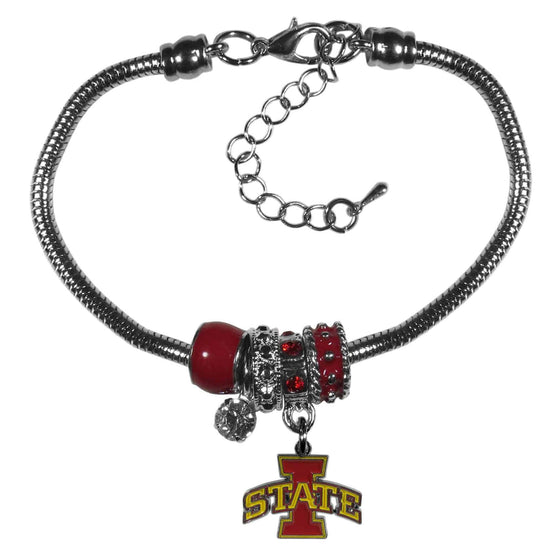 Iowa St. Cyclones Euro Bead Bracelet (SSKG) - 757 Sports Collectibles