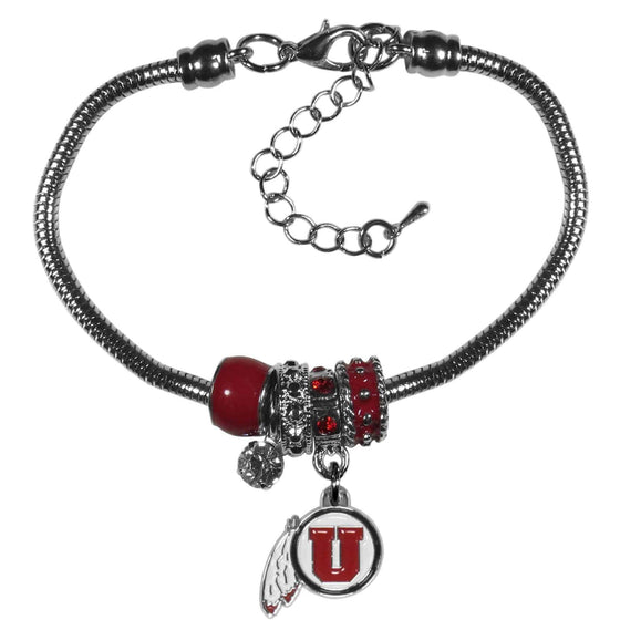 Utah Utes Euro Bead Bracelet (SSKG) - 757 Sports Collectibles